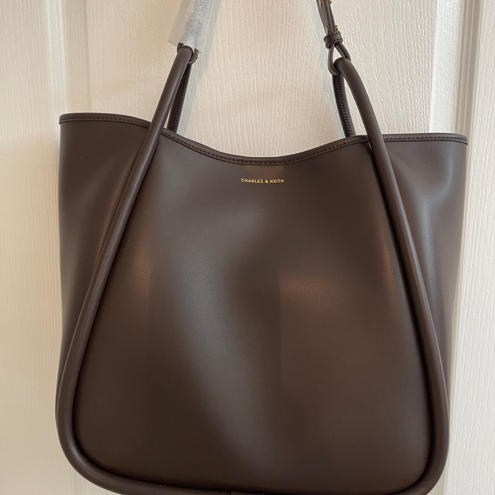 Charles & Keith Lyla Tubular Slouchy Large Tote Bag